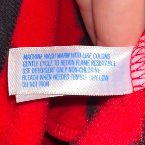 NWT Disney Junior Mickey Mouse Red Hooded Ears Toddler Kids Robe Size 3T - Picture 8 of 12